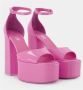 Paris Texas Rose-Flamingo Plateau Sandalen Roze Dames - Thumbnail 3