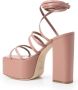 Paris Texas Sandalen Evita Platform Sandal in bruin - Thumbnail 7