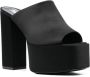 Paris Texas Slippers & Mules Black Mules With Oversized Platform In Silk in zwart - Thumbnail 2