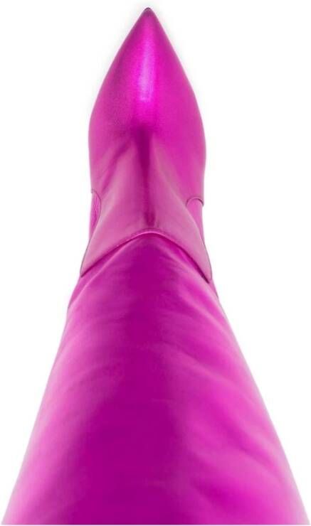 Paris Texas Hot Pink Leren Stiletto Laarzen Pink Dames