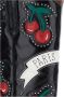 Paris Texas Kersenbloesem Zwarte Geborduurde Enkellaarsjes Multicolor Dames - Thumbnail 4