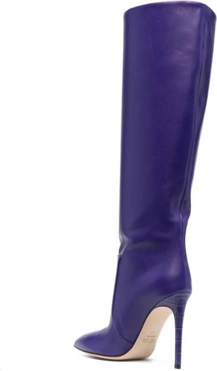 Paris Texas 100mm Kniehoge Laarzen Ultraviolette Designerkleur Paars Dames