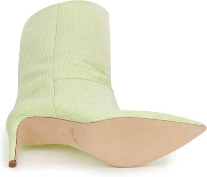 Paris Texas Kniehoge Stiletto Boot in Cocco Print Green Dames