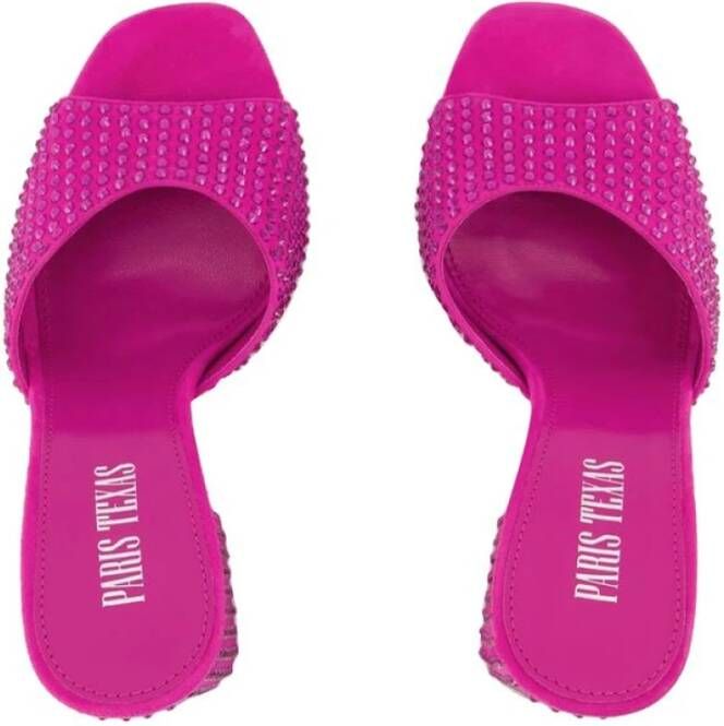 Paris Texas Kristal Blokhak Muiltjes Sandalen