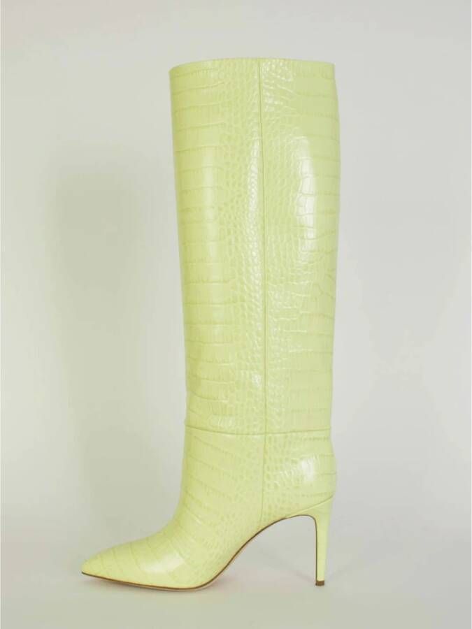 Paris Texas Lime Croco Leren Stiletto 85 Laarzen Groen Dames