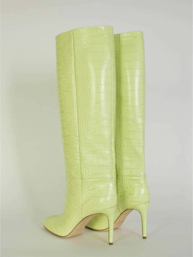 Paris Texas Lime Croco Leren Stiletto 85 Laarzen Groen Dames