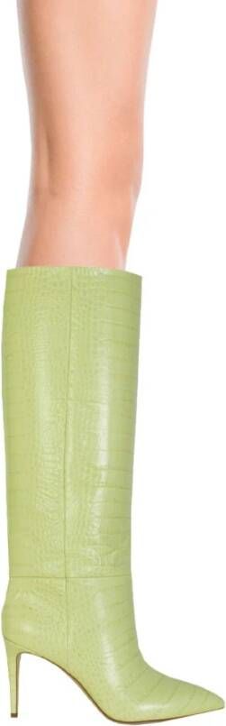 Paris Texas Lime Croco Leren Stiletto 85 Laarzen Groen Dames