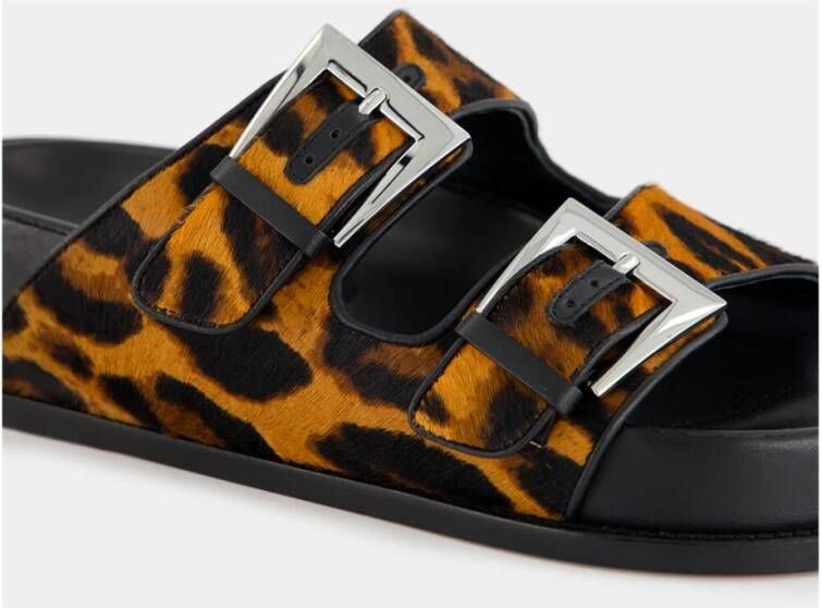 Paris Texas Luipaard Platte Sandalen