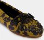 Paris Texas Luipaard Suède Loafers met Franjes - Thumbnail 2