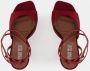 Paris Texas Luxe Rouge Noir Satijnen Sandalen - Thumbnail 2