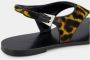 Paris Texas Mosterd Luipaardprint Platte Sandalen - Thumbnail 2
