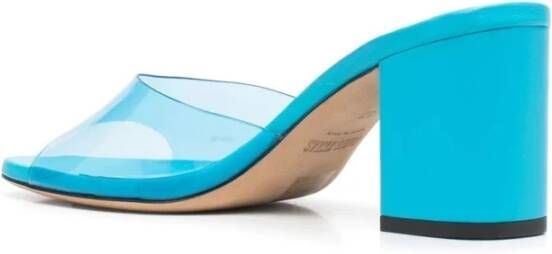 Paris Texas Blauwe PVC Muiltje 70 Elegante Hakken Blue Dames