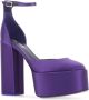 Paris Texas Paarse Satijnen Dalilah Pombas Hoge Hak Sandalen Purple Dames - Thumbnail 2