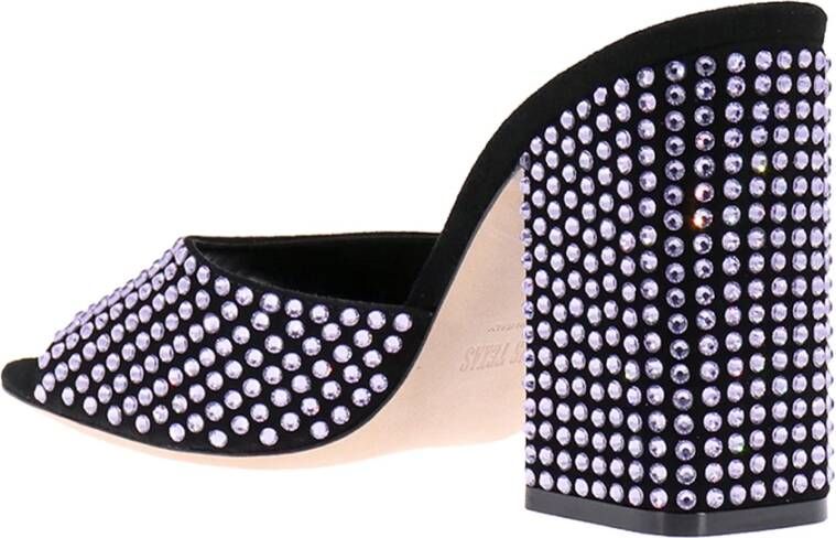 Paris Texas Paarse Strass Suède Sandalen Purple Dames