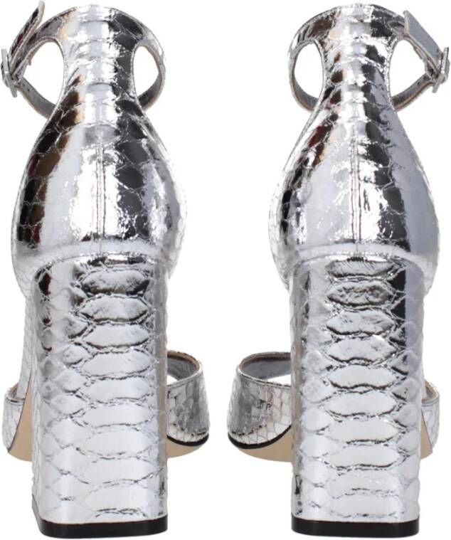 Paris Texas Python Print High Heel Leren Sandaal