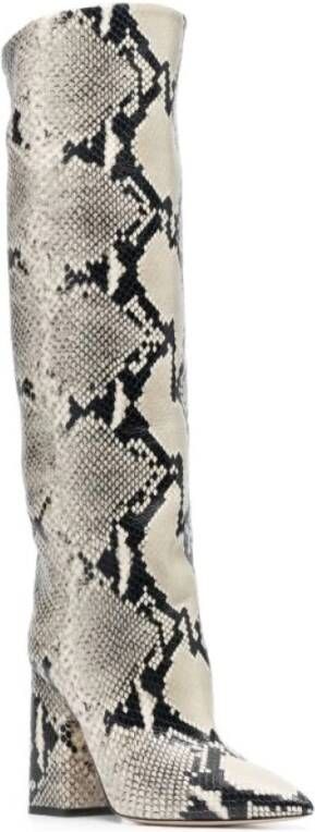 Paris Texas Python-Print Kniehoge Laarzen Meerkleurig Dames