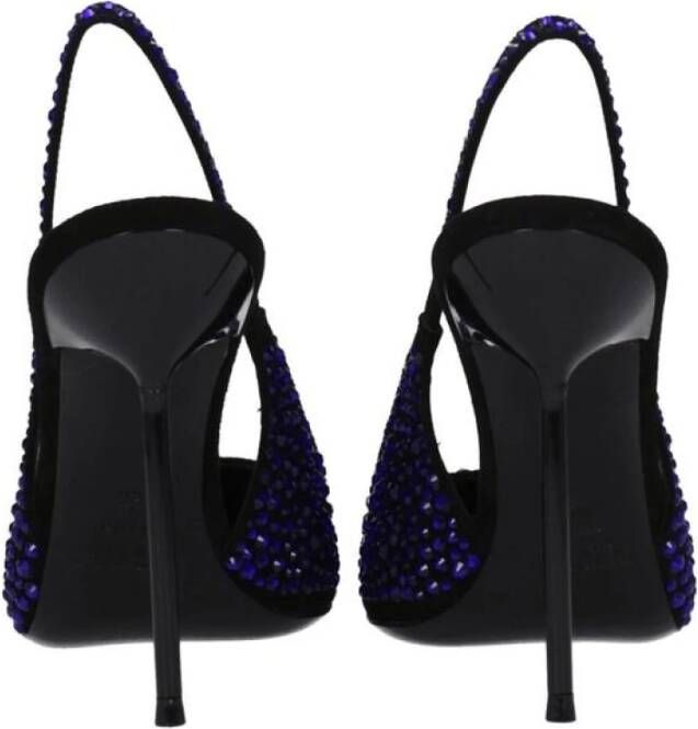 Paris Texas Rhinestone Suède Hoge Hak Sandalen