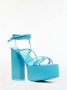 Paris Texas Turquoise Leren Hoge Hak Sandalen Blauw Dames - Thumbnail 2