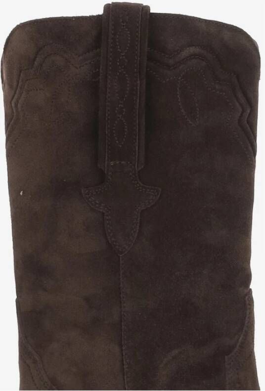Paris Texas Western-stijl Geborduurde Bruine Laarzen