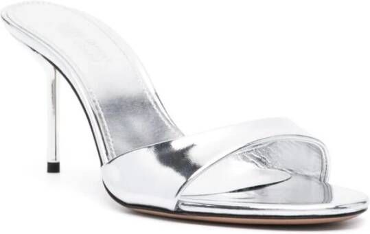 Paris Texas Zilverkleurige Patentleren Stiletto Sandalen Gray Dames