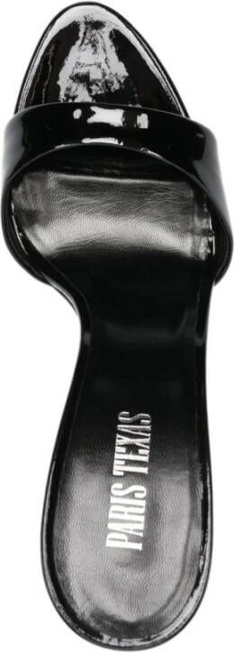 Paris Texas Zwarte Leren Sandalen Stijlvol Comfortabel