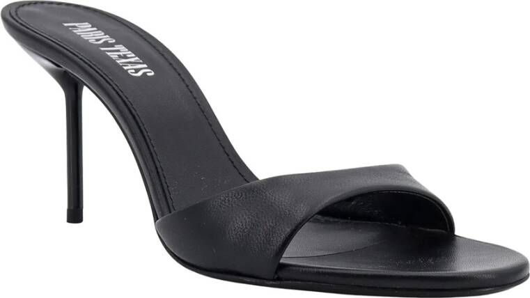 Paris Texas Zwarte Leren Stiletto Sandalen Black Dames