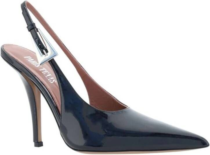 Paris Texas Zwarte Patent Slingback Stiletto Hakken Black Dames