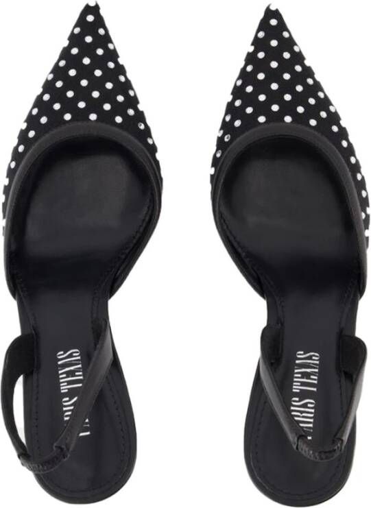 Paris Texas Zwarte Rhinestone Slingback Pumps