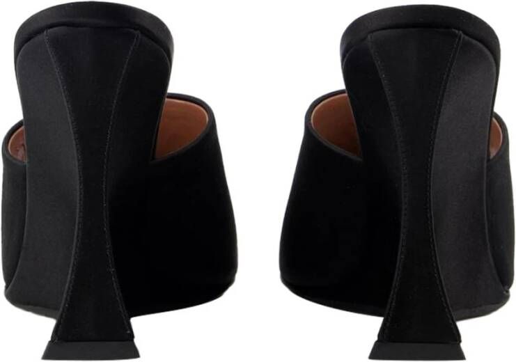 Paris Texas Zwarte Satijnen Sleehak Pumps
