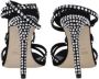 Paris Texas Zwarte Suède Strass Hoge Hak Sandalen - Thumbnail 2