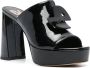 Patou Zwarte Leren Sandalen Black Dames - Thumbnail 2