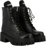 PATRIZIA PEPE Zwarte Leren Laarzen met Logo Applicatie Black Dames - Thumbnail 5