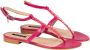 PATRIZIA PEPE Dierenprint Platte Sandalen Pink Dames - Thumbnail 3