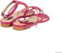 PATRIZIA PEPE Dierenprint Platte Sandalen Roze Dames - Thumbnail 3