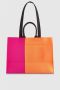 Patrizia Pepe Gebreide boodschappentas met color-block ontwerp - Thumbnail 2