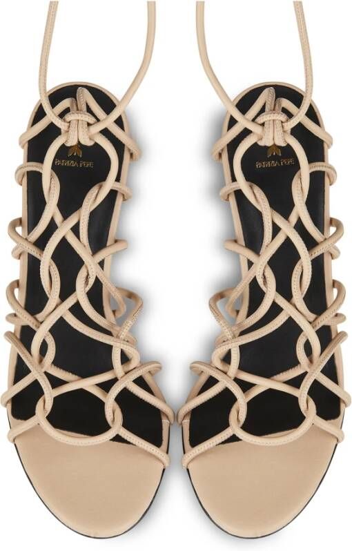 PATRIZIA PEPE Gehakte enkelsandalen Beige Dames