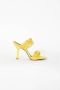 PATRIZIA PEPE Gladleren sandalen met gouden logo Yellow Dames - Thumbnail 4