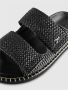 Patrizia Pepe Handgeweven leren zwarte sandalen - Thumbnail 3