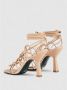 PATRIZIA PEPE Leren kooi sandalen met enkelband Beige Dames - Thumbnail 4