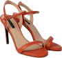 PATRIZIA PEPE Glam Rhinestone Hoge Hak Sandalen Oranje Dames - Thumbnail 2