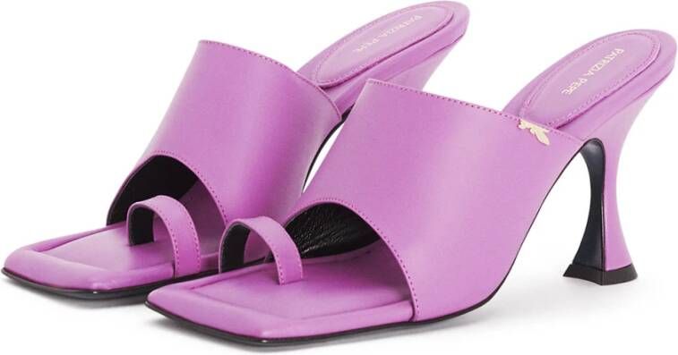 PATRIZIA PEPE Sensuele vierkante leren sandalen Paars Dames