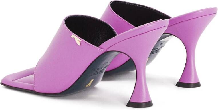 PATRIZIA PEPE Sensuele vierkante leren sandalen Paars Dames