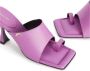 PATRIZIA PEPE Hakmuiltjes met vierkante neus en flip flop design Paars Dames - Thumbnail 6