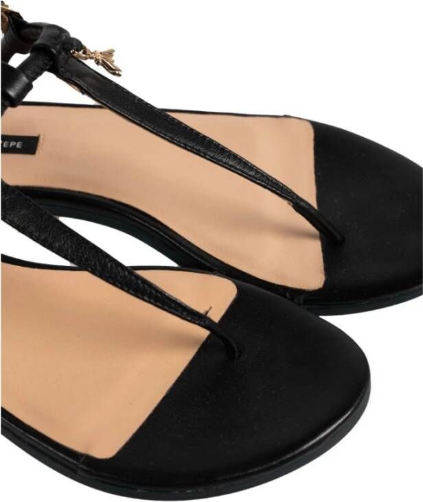 Patrizia Pepe Leren Band Sandalen