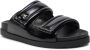 PATRIZIA PEPE Logo Leren Slippers Black Dames - Thumbnail 2