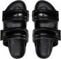 PATRIZIA PEPE Logo Leren Slippers Black Dames - Thumbnail 3