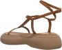 PATRIZIA PEPE Platte Sandaal Toffee Oranje Leer Brown Dames - Thumbnail 5