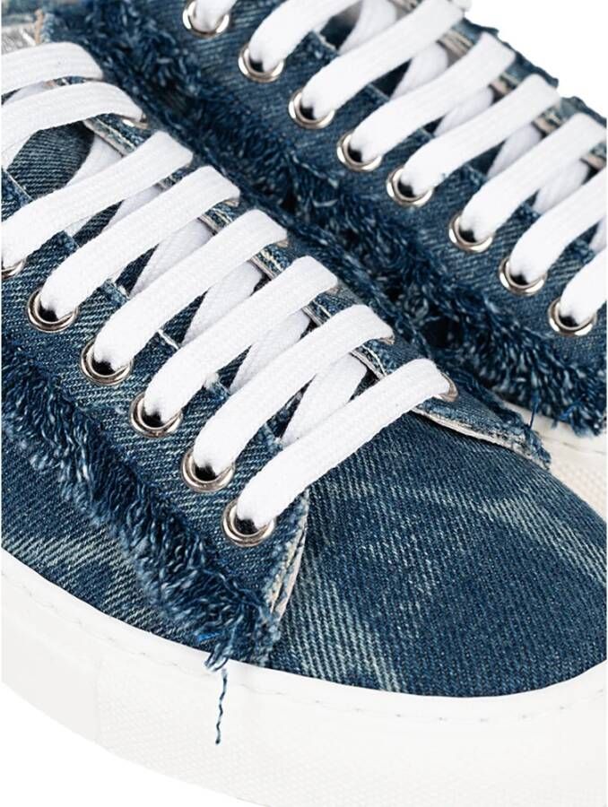 PATRIZIA PEPE Denim Sneakers met Versieringen Blauw Dames