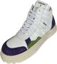 PATRIZIA PEPE 2Z0081 V021 Dames Plateau Sneakers met Strass Leer Wit Paars Groen White Dames - Thumbnail 2