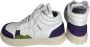 PATRIZIA PEPE 2Z0081 V021 Dames Plateau Sneakers met Strass Leer Wit Paars Groen White Dames - Thumbnail 4
